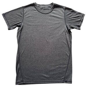 Prana Mens Performance Grey Short Sleeve Shirt Athletic Fit Lightweight & Breath